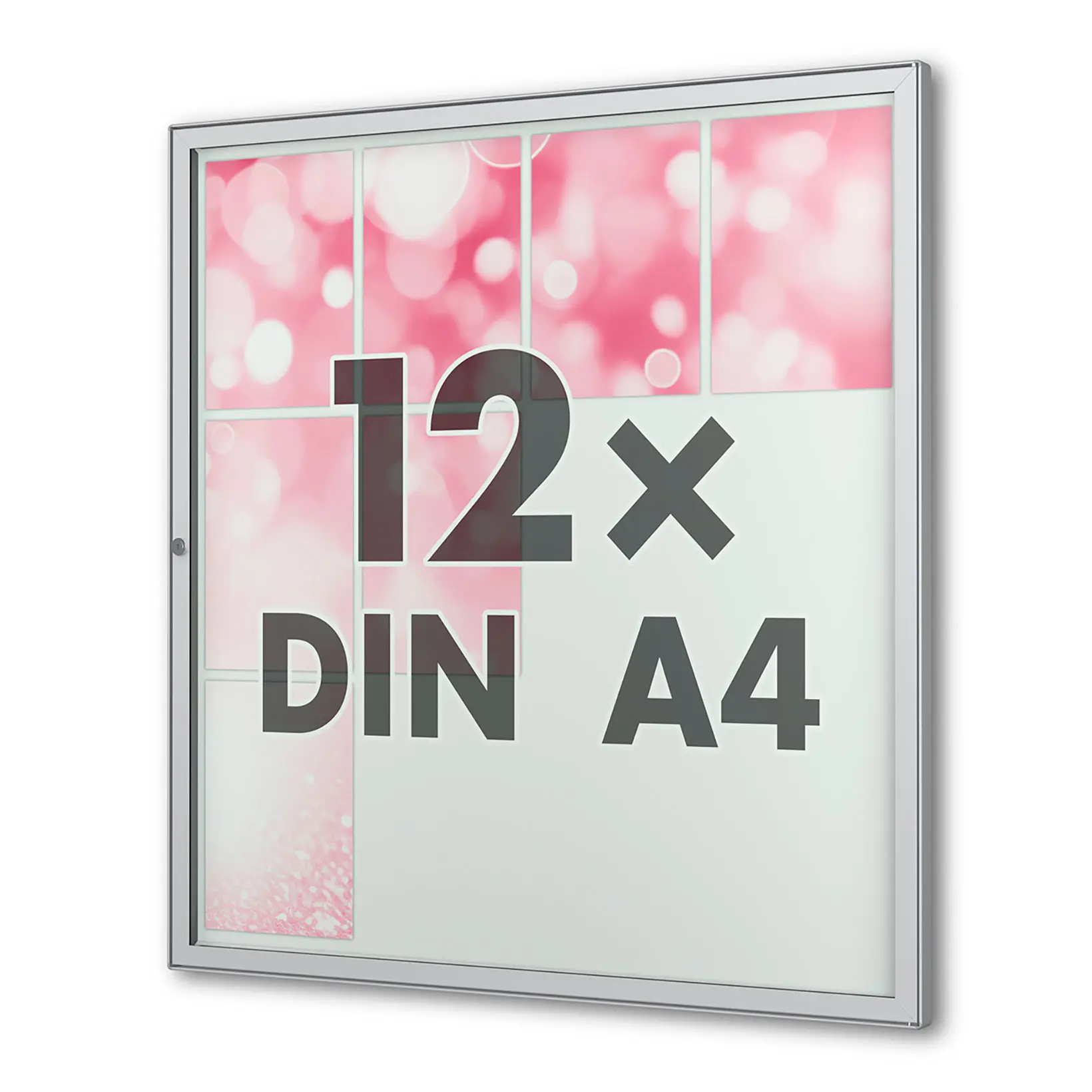 12 x DIN A4 Flachschaukasten Tesus - gerundet